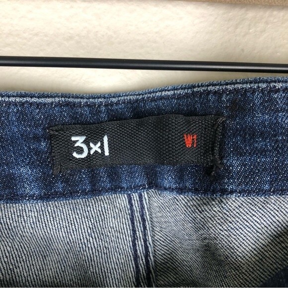 3x1 Jeans W1 Blue Faded Mid Rise Moto Skinny Jeans Size 31 - Picture 5 of 8